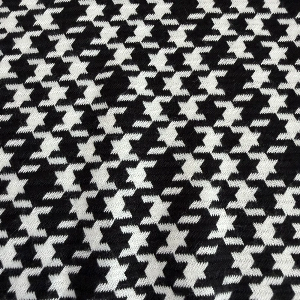 Houndstooth Skirt Black White A Line Midi Flare Preppy 14 Fall Classic Career